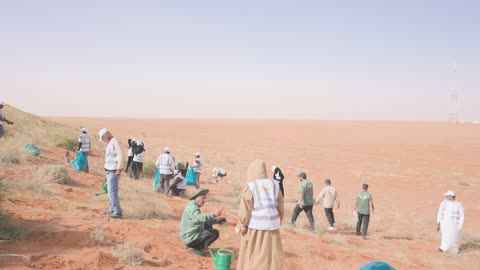 Volunteers Cleaning Saudi Desert Environmental Action