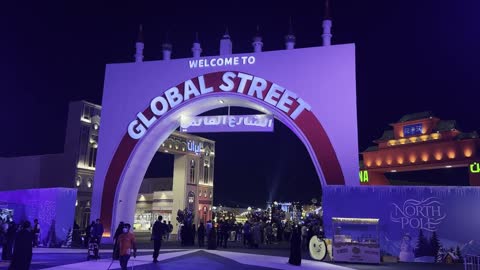 Global Street Riyadh Night Entrance Festival Footage