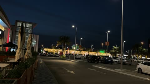 West Avenue Mall Dammam Night Parking Lot Video