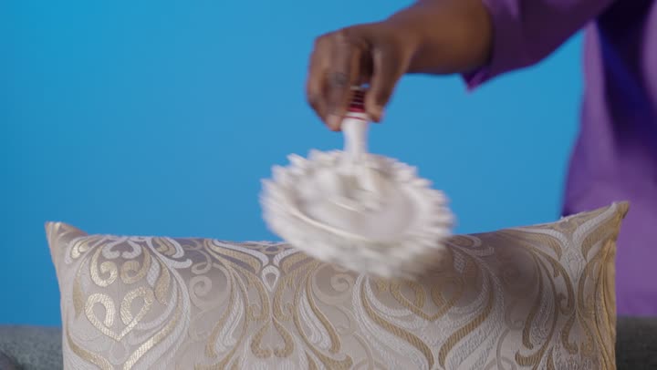Domestic Worker Cleaning Pillow with Duster Video