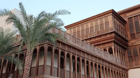 عمارة حجازية تراثية في حي البلد بمدينة جدة