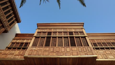 Traditional Hijazi Rawashin in Al-Balad Jeddah Saudi Arabia