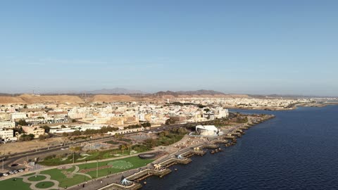 Duba Saudi Arabia Coastal Corniche Aerial Drone View