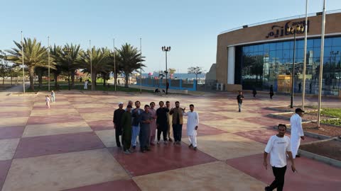 Duba Saudi Arabia Public Square Coastal City Footage