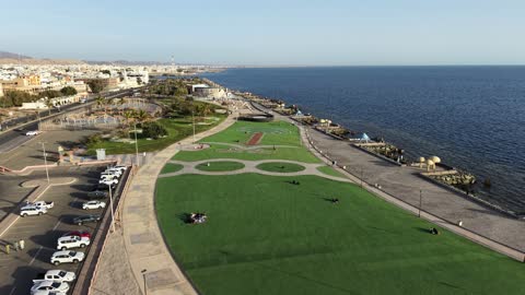 Duba Tabuk Waterfront Aerial Drone Footage