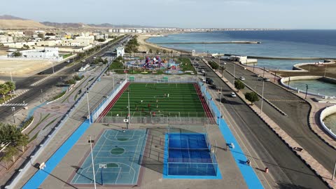 مجمع ضباء الرياضي الساحلي بالسعودية تصوير جوي