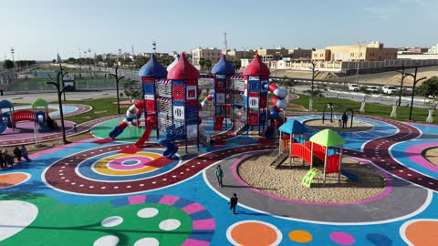 منطقة ألعاب ملونة في ضباء بتبوك السعودية