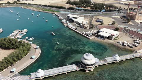 Duba Saudi Arabia Waterfront Aerial Drone Footage