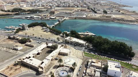 Duba Saudi Arabia Aerial Drone View of Coastal Fort