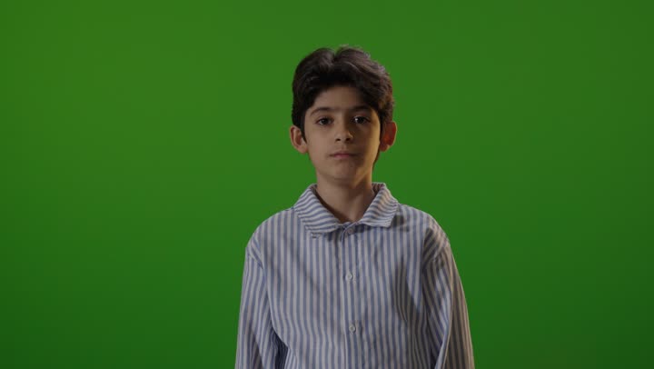 Arab Boy Thumbs Up Green Screen Studio Video