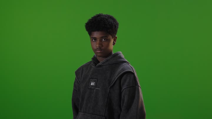 Saudi Youth Portrait on Green Screen Background