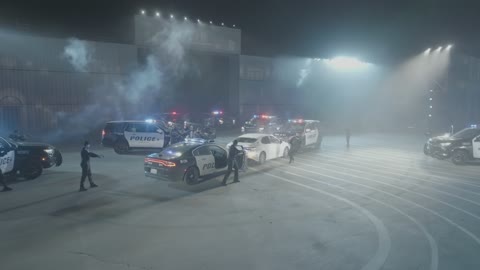 Police Tactical Interception Night Action Footage