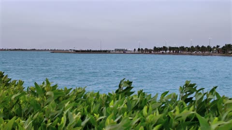 واجهة ينبع البحرية ساحل البحر الأحمر وقت المساء