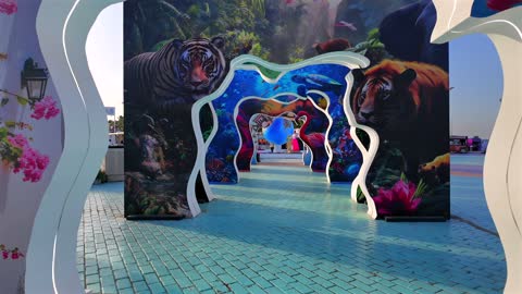 نفق الجداريات الفني في ينبع السعودية