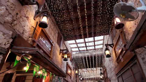 Traditional Souq Yanbu Saudi Arabia Walking Shot