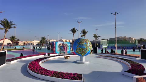 فيديو مجسم الكرة الأرضية في مهرجان زهور ينبع السعودية