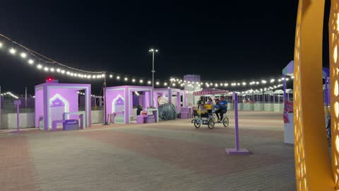 فعالية بسطة خير الواجهة البحرية الدمام ليلا