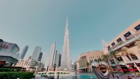 فيديو برج خليفة دبي المشهد الحضري لوسط المدينة