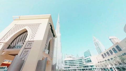 برج خليفة دبي لقطة بانورامية للهندسة المعمارية