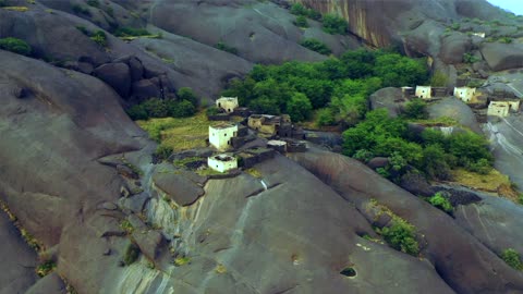 Ghaya Village Saudi Arabia Mountain Aerial Drone Footage