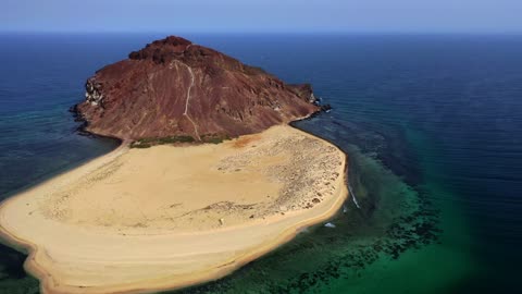 Kadambal Island Jazan Saudi Arabia Aerial Drone Shot