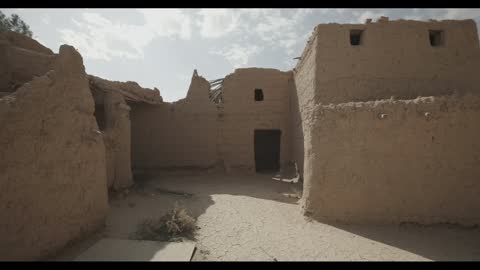 Traditional Mudbrick Ruins Saudi Desert Heritage Village
