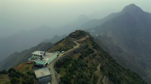 Talan Mountains Jazan Saudi Arabia Aerial Drone Footage