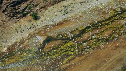 Mount Talan Jazan Aerial River Landscape Video