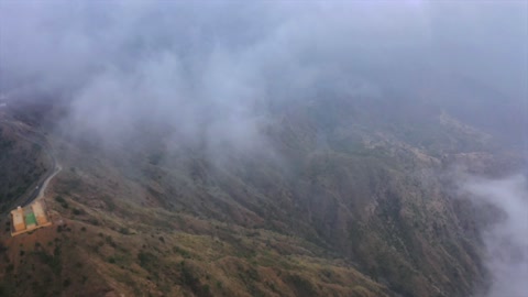 جبال طلان جازان السعودية لقطات جوية من طائرة درون