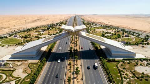 Makkah Gate Jeddah Highway Aerial Drone Footage