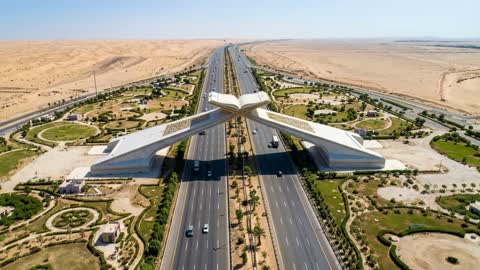Makkah Gate Jeddah Highway Aerial Drone Footage