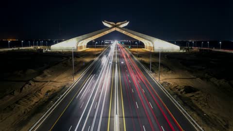 بوابة مكة طريق جدة السريع فيديو حركة المرور ليلاً
