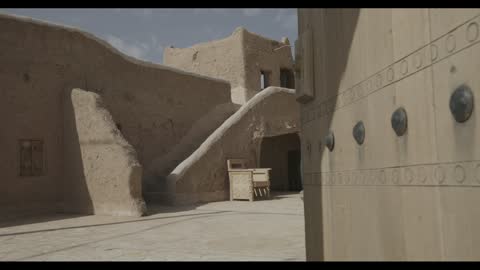 Traditional Mud House Courtyard in Sudair Saudi Arabia