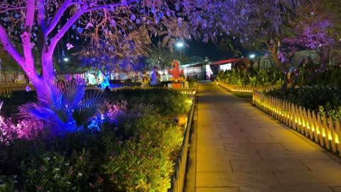 حديقة العجائب الجبيل السعودية لقطات ليلية