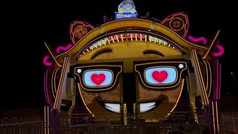 لعبة ملاهي بنانا بيتش ليالي الخبر بالليل