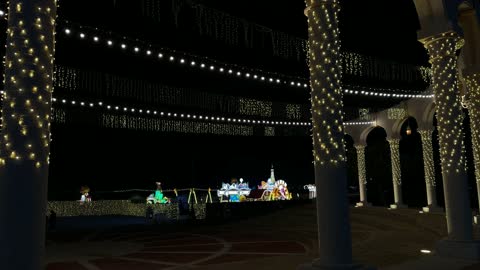 Banana Beach Khobar Night Lights and Archways