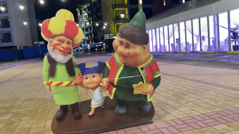 Jubail Colors Festival Cartoon Cutout at Night