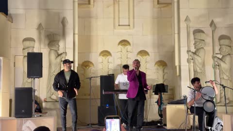 Live Musical Band Performance on Middle Eastern Stage