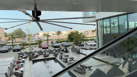 Modern Commercial Plaza Outdoor Seating and Fountain