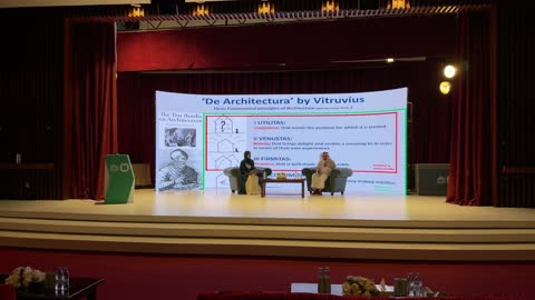 ندوة الهندسة المعمارية في قاعة المسرح