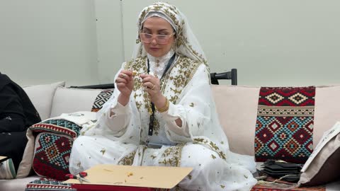 Saudi Woman Handcrafting Gold Jewelry Traditional Craft