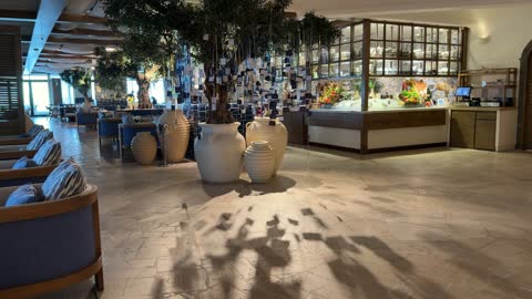 Luxury Greek Restaurant Interior Dining Room Video