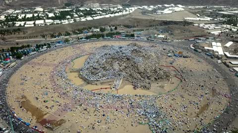 جبل عرفات مكة المكرمة الحج تصوير جوي