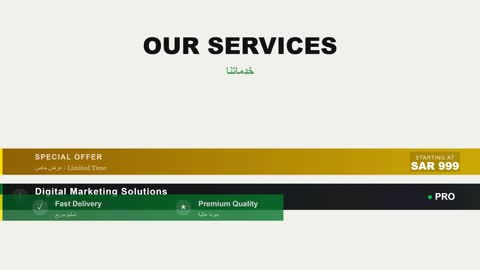 عرض تقديمي متحرك لخدمات وحلول التسويق الرقمي