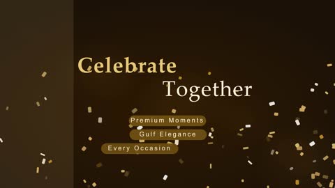 تصميم جرافيك متحرك احتفال ذهبي فاخر