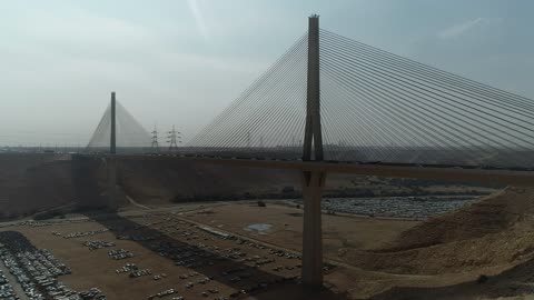 جسر وادي لبن في الرياض منظر جوي من الأعلى