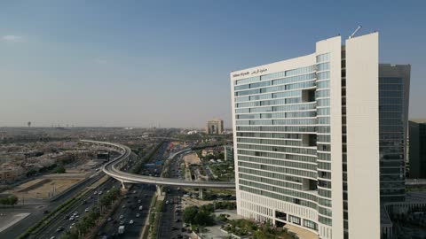 Hilton Riyadh Hotel Saudi Arabia Aerial Drone Footage
