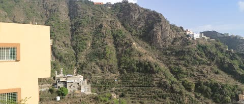 Mountain Village and Agricultural Terraces Panoramic View