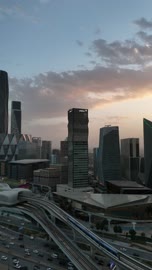 King Abdullah Financial District Riyadh Sunset View
