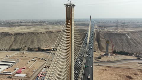 Wadi Laban Bridge Riyadh Aerial Drone Footage
